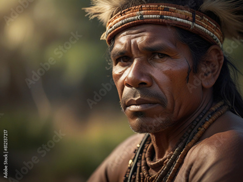 Aboriginal Man in Traditional Clothes  © Yesac