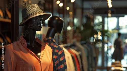 The mannequins in a clothing store mysteriously come to life! Write a story about their secret world and their surprising interaction with you. photo