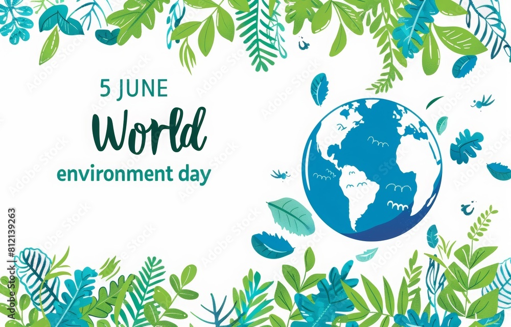 World Environment Day Concept Banner With Text 5 June World World Environment Day Concept Banner With Text 5 June World
