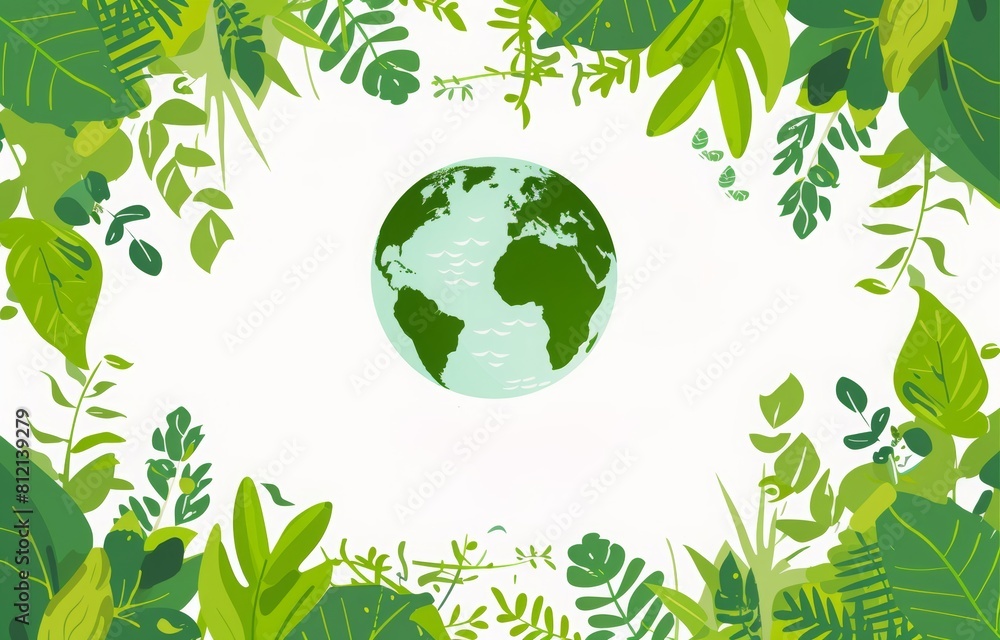 World environment day concept banner with text World environment day concept banner with text