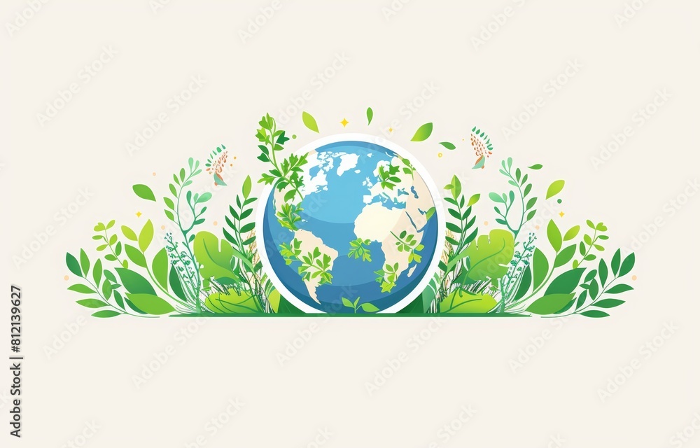 World environment day concept banner with text World environment day concept banner with text