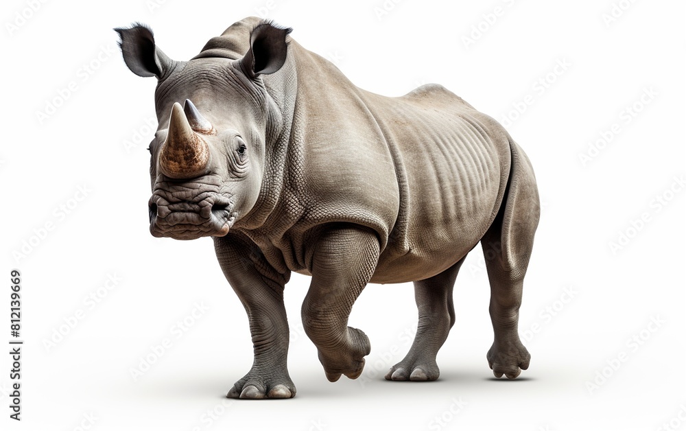 Rhinoceros Against White