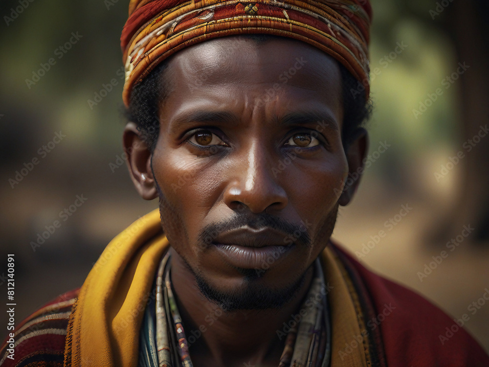 Ethiopian Man in Traditional Clothes Ethiopian Man in Traditional Clothes