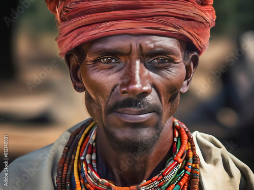 Ethiopian Man in Traditional Clothes