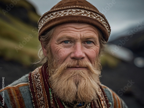 Icelandic Man in Traditional Clothes