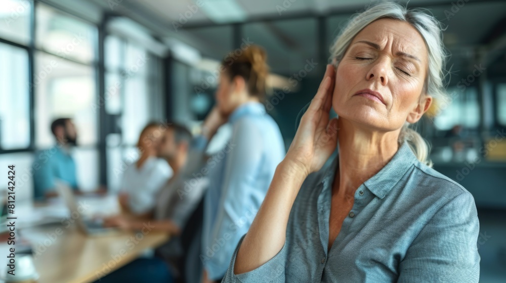 Stressed Businesswoman at Office Stressed Businesswoman at Office