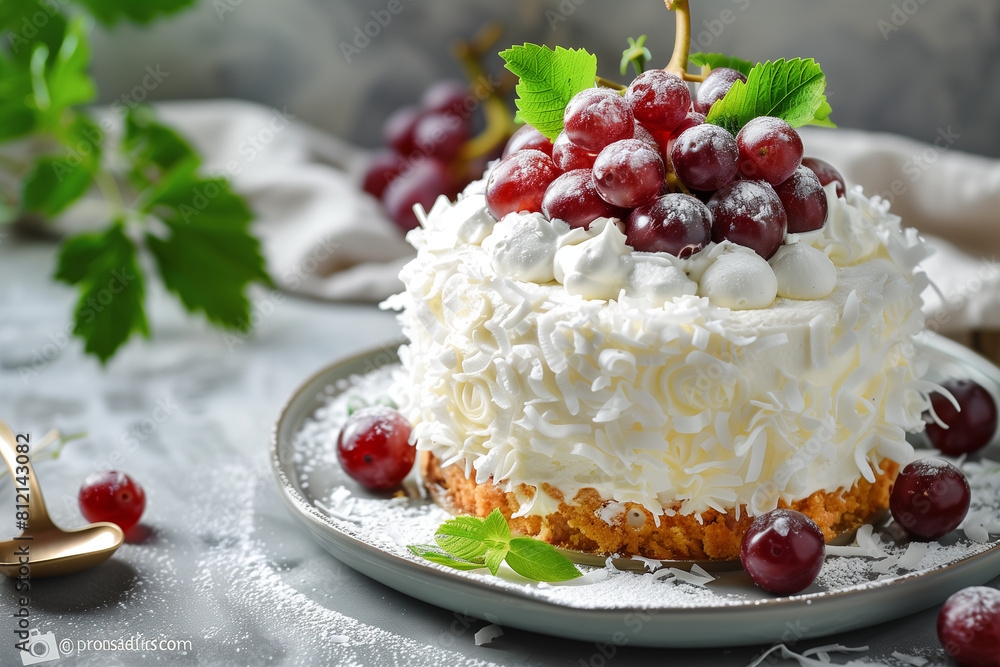 Closeup of a cheesecake covered with mixed berries Closeup of a cheesecake covered with mixed berries