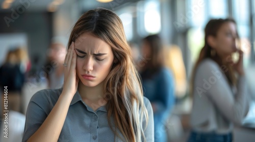 Wallpaper Mural A Woman Experiencing Headache Torontodigital.ca