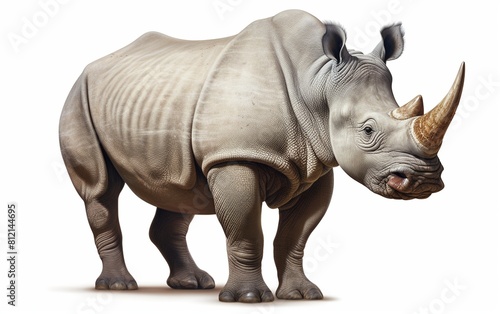 Rhinoceros on a White Canvas