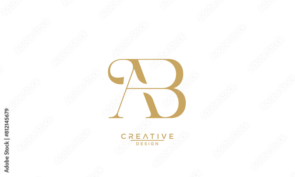 AB, BA, A, B, Abstract Letters Logo Monogram AB, BA, A, B, Abstract Letters Logo Monogram