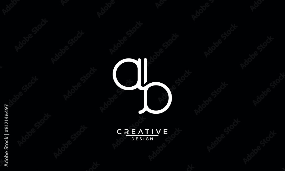 AB, BA, A, B, Abstract Letters Logo Monogram AB, BA, A, B, Abstract Letters Logo Monogram