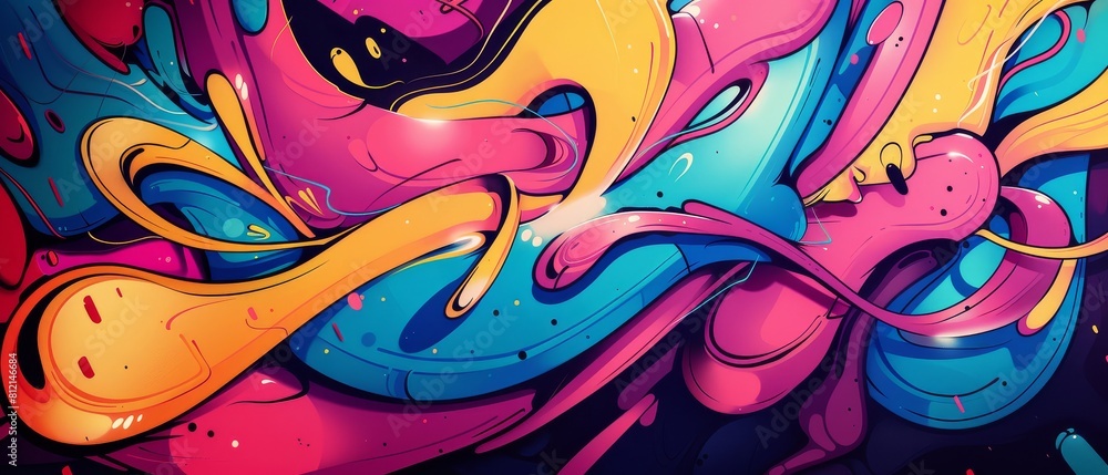 Naklejka premium Graffiti street art background