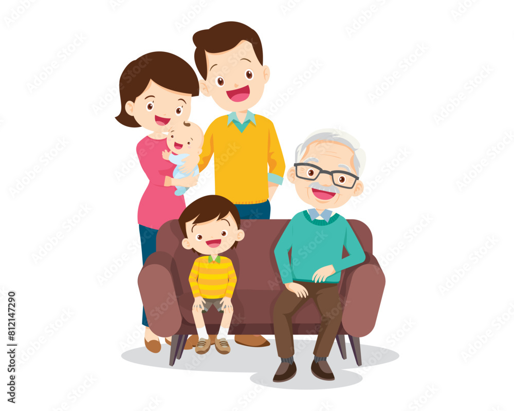 Big happy multi-generational family siblings relatives portrait Big happy multi-generational family siblings relatives portrait