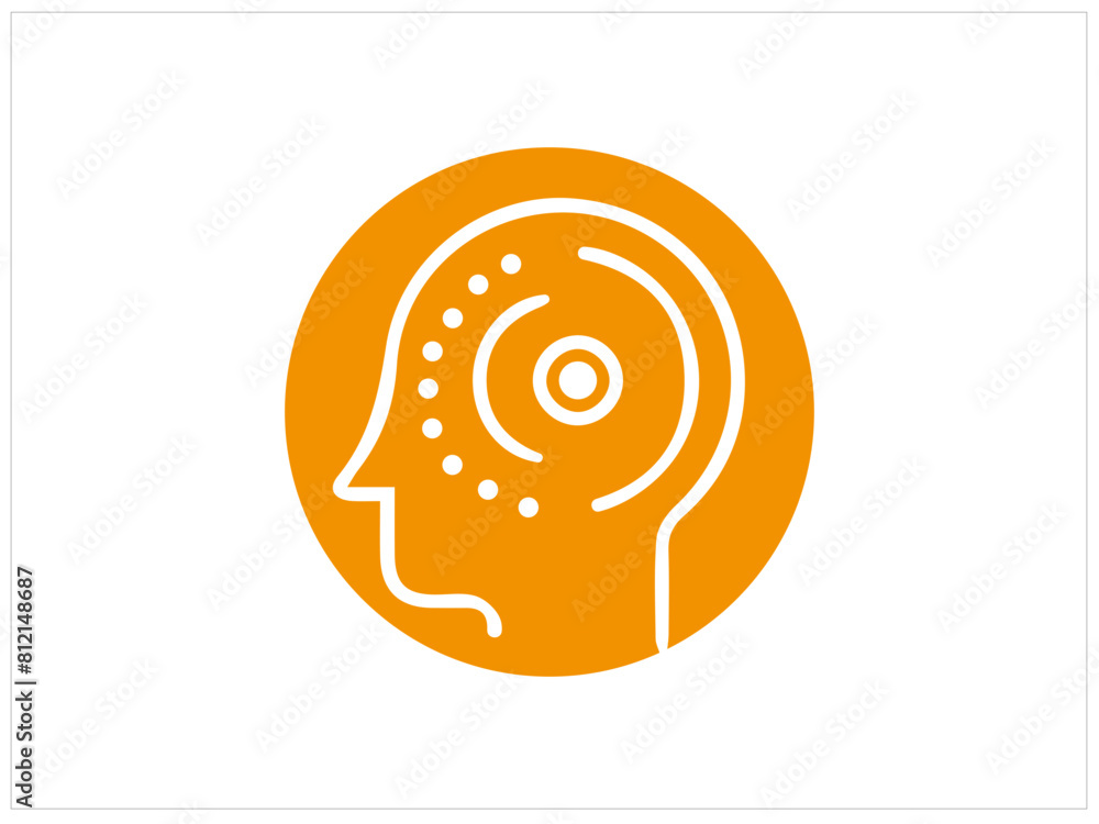 Mental health icon and logo illustration . Mental health icon and logo illustration .