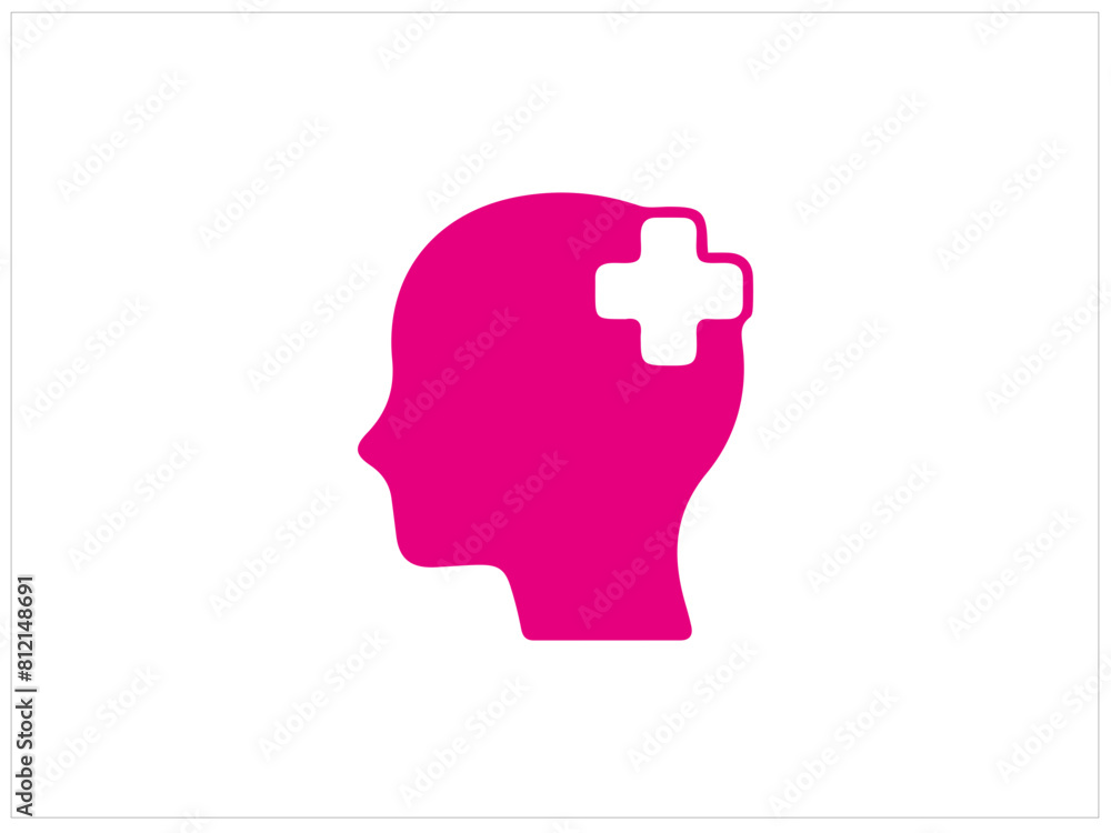 Mental health icon and logo illustration . Mental health icon and logo illustration .