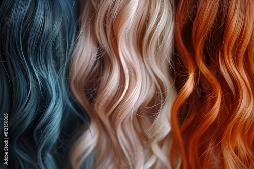 Palette of hair dye or wig color