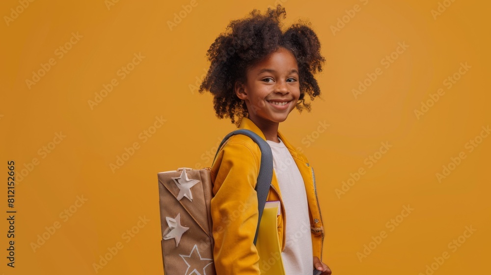 Happy Child with Stylish Backpack Happy Child with Stylish Backpack