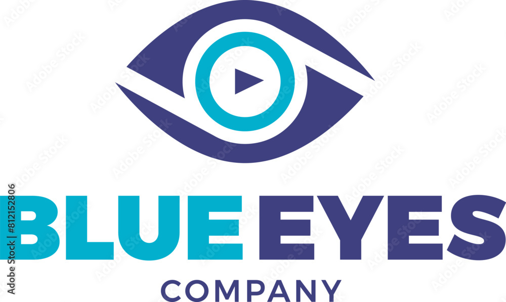 Eye logo design template. Blue eye icon. Vision Logo Concept. eye vision logo. Eye logo design template. Blue eye icon. Vision Logo Concept. eye vision logo.