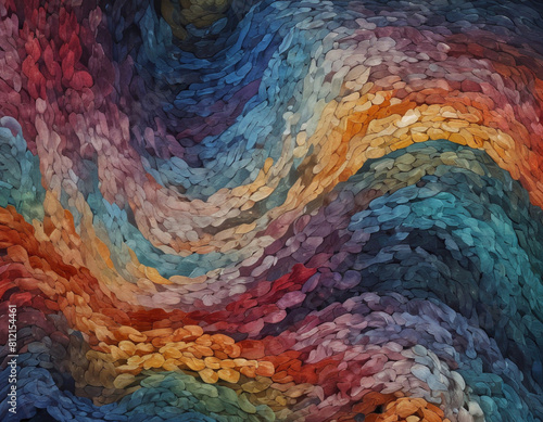 Abstract colorful background made of wool knitted waves
