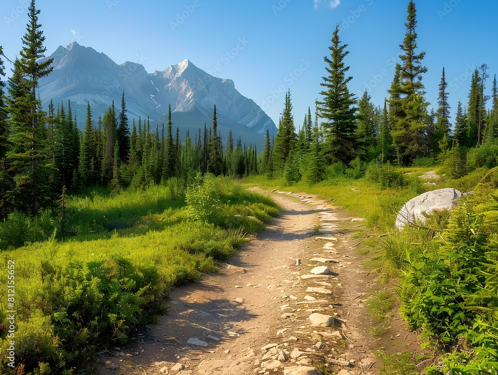 The photo shows a dirt road in a forest. The photo shows a dirt road in a forest.