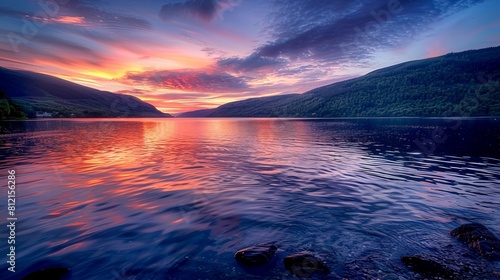 Visit Loch Ness, a large freshwater loch in the Scottish Highlands, famous for its legendary monster, Nessie. photo