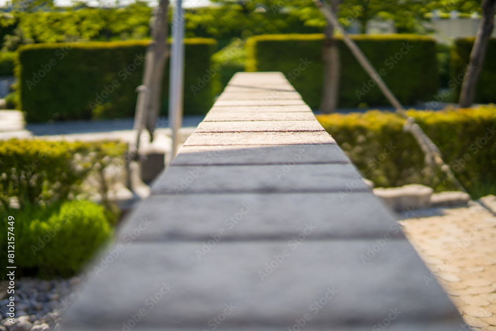 Obraz premium wooden bridge in the park