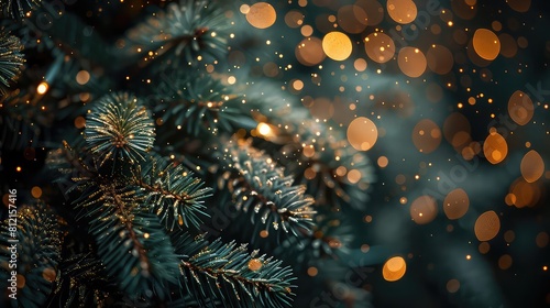 Abstract texture background with branches and bokeh light Toned
