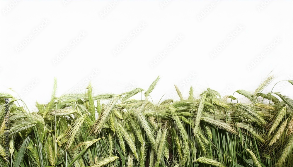 A wheat field border .isolated on white background 