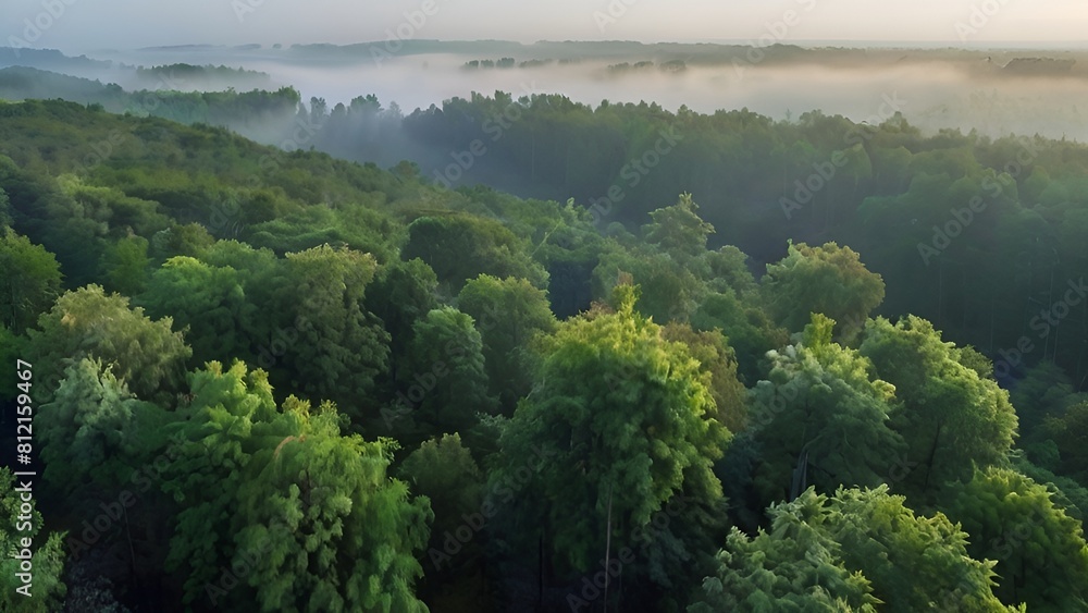 Fresh spring deciduous forest in fog in the morning. Virgin untouched nature. Bird's eye view. Fresh air, lungs of the planet. Ecological concept.
Fresh spring deciduous forest in fog in the morning. Virgin untouched nature. Bird's eye view. Fresh air, lungs of the planet. Ecological concept.