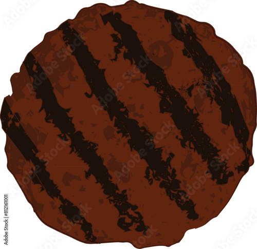 grilled hamburger illustrated clipart