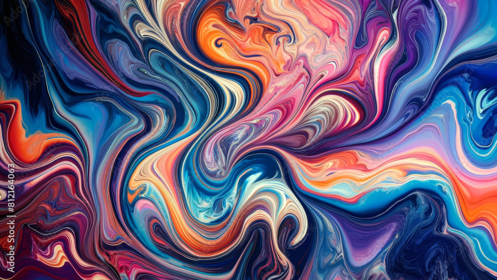 Mesmerizing Abstract Fluid Painting with Vivid Colors Mesmerizing Abstract Fluid Painting with Vivid Colors