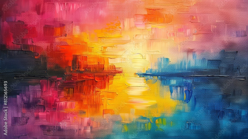 Obraz premium Abstract colorful oil painting background, palette knife