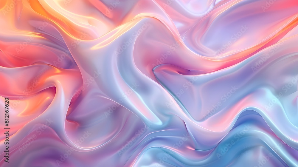 Fototapeta premium Flowing Pastel Hues Backdrop for Tranquil and Visuals Hyper Textures and Vibrant Colors for Premium Designs