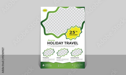 Traveling business flyer design template