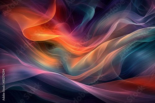 abstract fractal background, Immerse yourself in a mesmerizing panorama of abstract organic shapes, lines, and waves, transformed into a captivating background wallpaper that evokes a sense of fluidit
