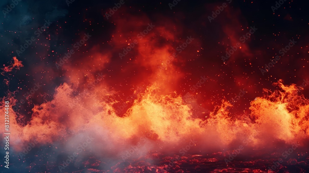 dark explosion border with billowing smoke and fiery red lava abstract background dark explosion border with billowing smoke and fiery red lava abstract background
