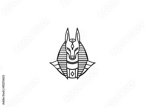 Sphinx vector illustration in minimalist style