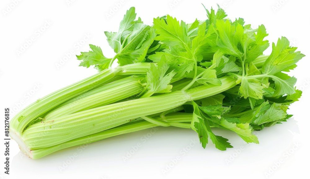 Celery isolated on a white background Celery isolated on a white background