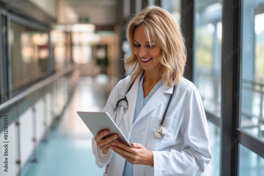 Radiant Senior Specialist Embracing Healthcare Advancements with Tablet Radiant Senior Specialist Embracing Healthcare Advancements with Tablet