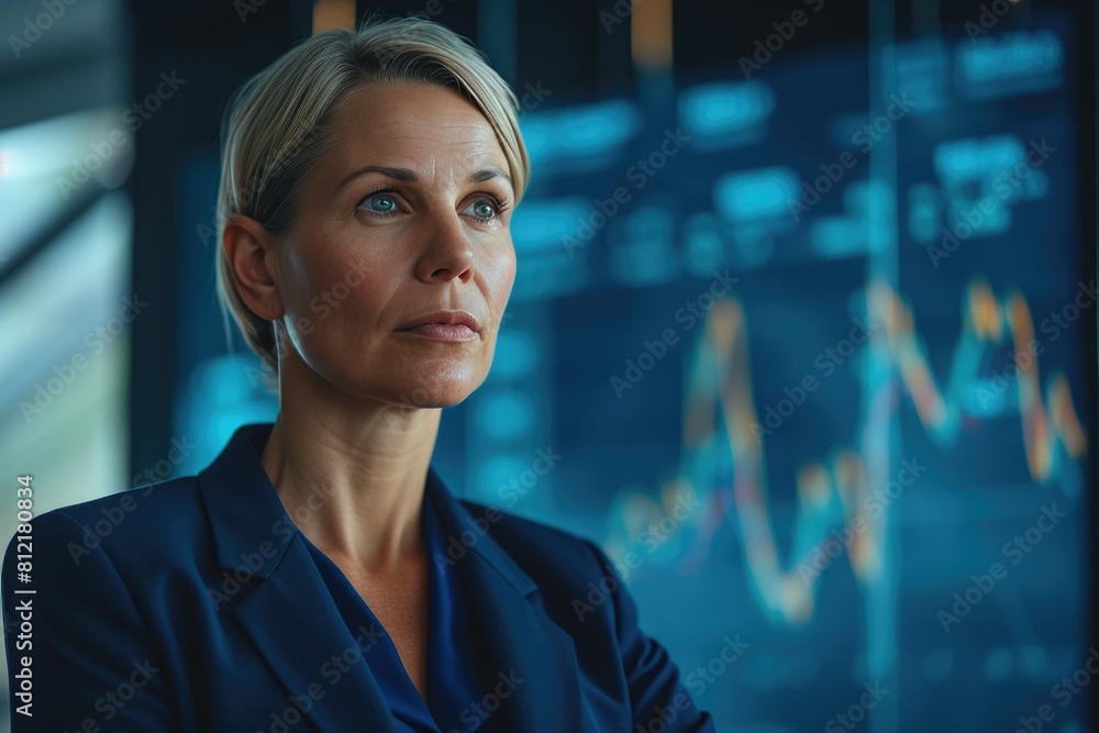 Obraz premium Strategic Stance: Portrait of a Risk Manager