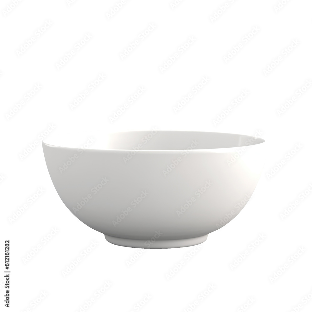 White Ceramic Bowl Object Isolated on White Background White Ceramic Bowl Object Isolated on White Background