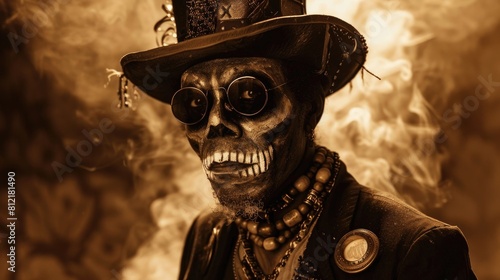 Baron Samedi a voodoo figure is known as a loa associated with the realm of the dead