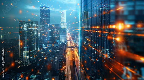 Wallpaper Mural Smart city for background Torontodigital.ca