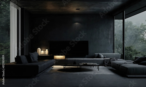 Concept art of interior design minimalism