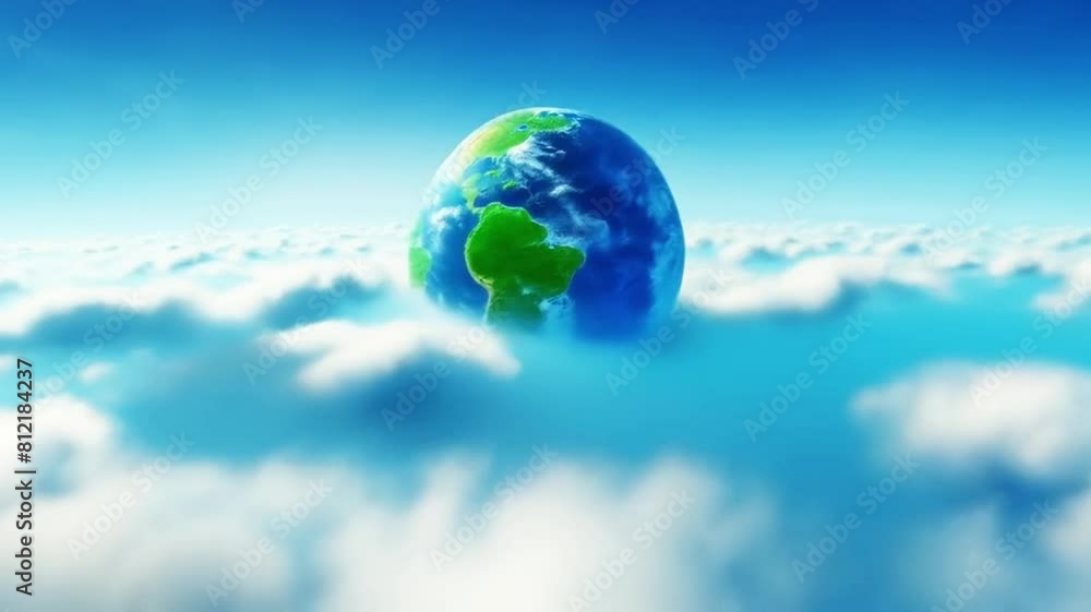 Stunning Earth view from above clouds, symbolizing beauty and fragility Stunning Earth view from above clouds, symbolizing beauty and fragility