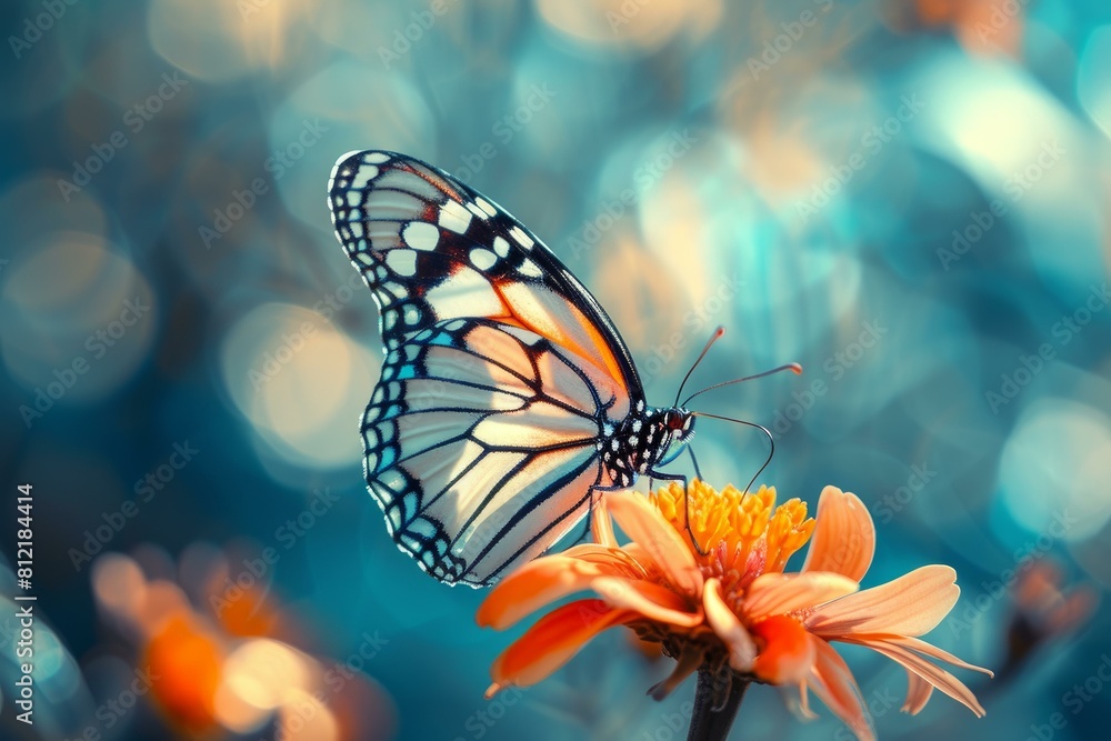 Vibrant Butterfly flower. Spring nature beauty. Generate Ai Vibrant Butterfly flower. Spring nature beauty. Generate Ai