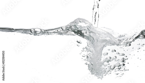 白背景の透明な水