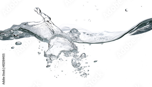 白背景の透明な水