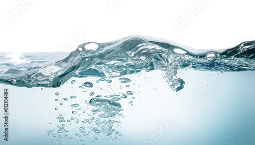 白背景の透明な水
