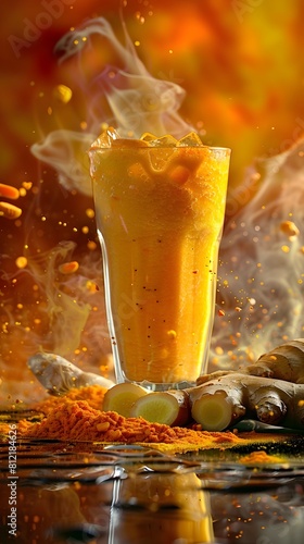 Vibrant Spicy Ginger Smoothie A Fiery and Nutritious Detox Beverage